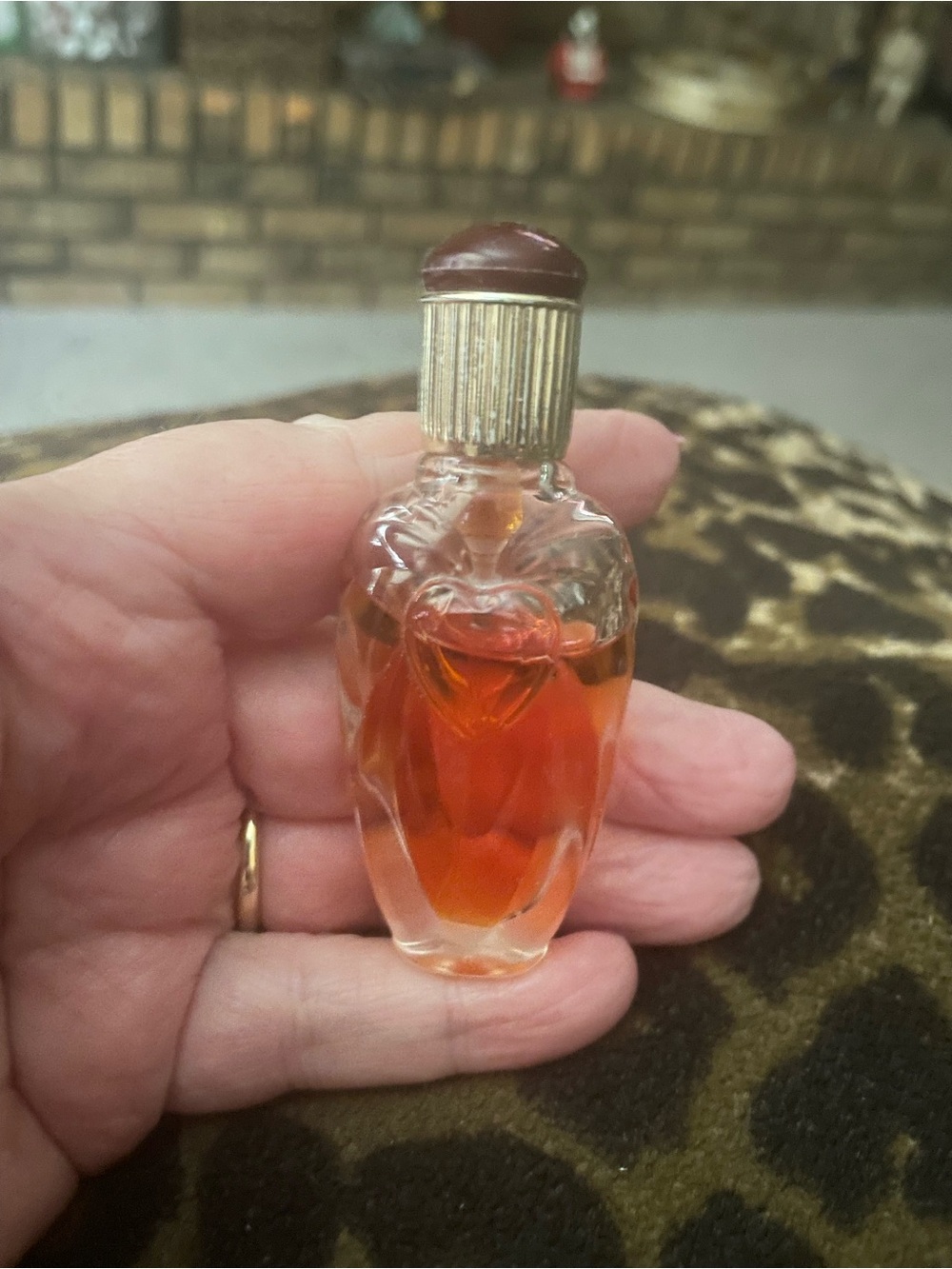 Victoria's Secret Rapture perfume Glass Perfume Vial with Gold Label